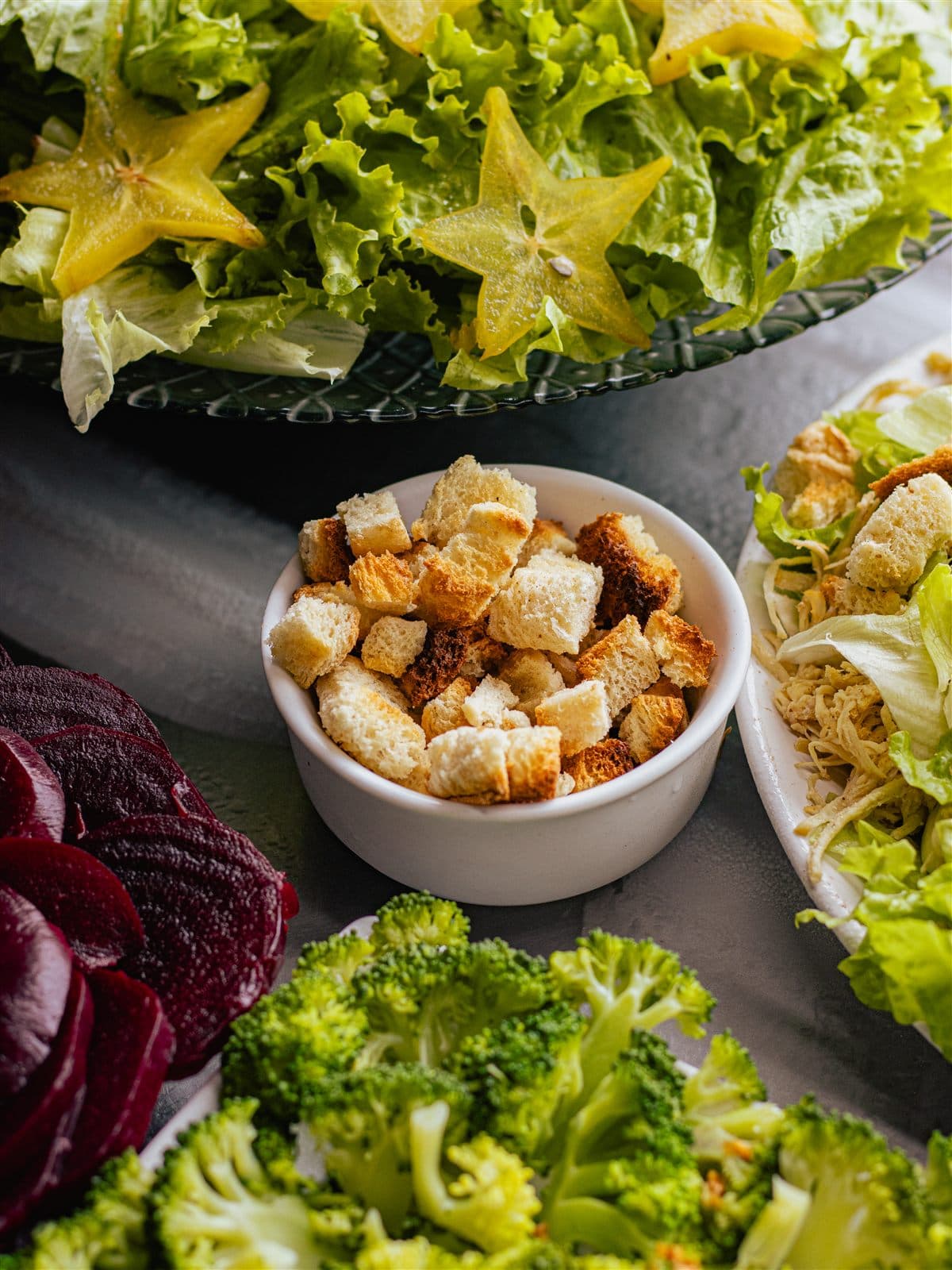 Saladas do buffet